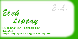 elek liptay business card